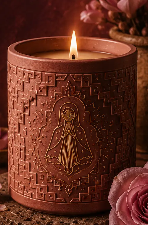 Campaign artwork for the Xōchitl Flower ritual candle.